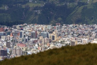 City of Quito, View from the Cruz Loma cable car station. Pichincha province, Ecuador, South