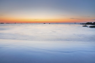 Dusk at the Plage de Penfoul near Landunvez in Brittany, France