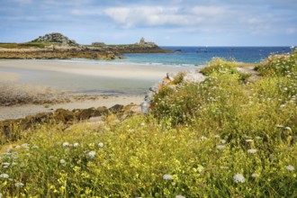 Le rocher du coq at the Plage de Penfoul in Brittany, France