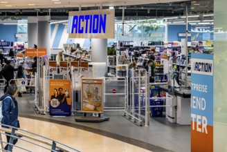 Action bargain store in the Königsbaupassagen shopping centre in Stuttgart, Baden-WÃ¼rttemberg,