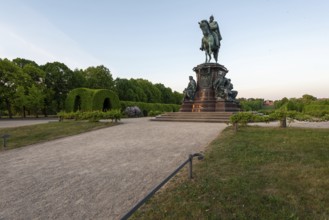 Equestrian statue of Grand Duke Friedrich Franz II of Mecklenburg-Schwerin in the palace gardens of