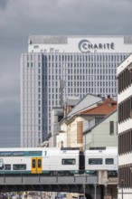 The main building of the renowned Charité University Hospital in Berlin rises strikingly above the