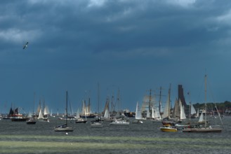Windjammer Parade 2025 on the Kiel Fjord at the end of Kiel Week, tall ships, three-masters,