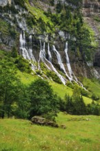 Jungibach Falls in Gental near Engstlenalp, Canton Bern, Switzerland