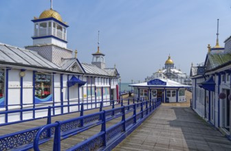 Pier in Eastbourne, seaside resort on the English Channel, in the county of East Sussex, England,
