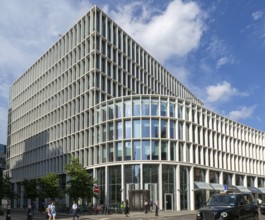 Modern architecture of One New Ludgate office building, Ludgate Hill, central London, England, UK