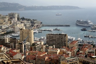 Hercule harbour, surrounding buildings, city state, Monaco