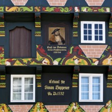 Hoppenerhaus, the most magnificent half-timbered house in the historic centre of Celle with a