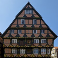 Hoppenerhaus, the most magnificent half-timbered house in the historic centre of Celle with a
