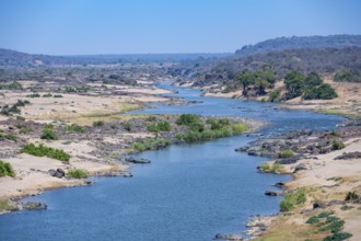 Olifants River, dry savannah, Kruger National Park, South Africa