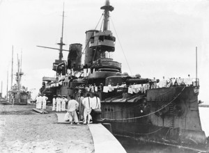 German marines on their ship, colonial troops, China around 1900