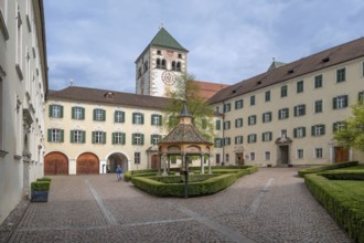 Inner courtyard with the miracle fountain, 1508, from the Neustift St Margarethen monastery, Vahrn,