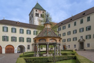 Miracle fountain, 1508, in the courtyard of the Neustift St Margarethen monastery, Vahrn, district