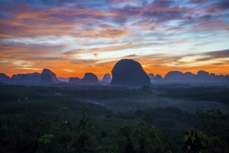 Panorama, Din Daeng Doi, sunrise, Krabi, Thailand