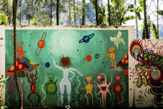 Graffiti, Street Art, Tonsai Beach, Ton Sai Bay, Ao Nang, Krabi, Thailand