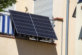 Balcony power plant on an apartment building