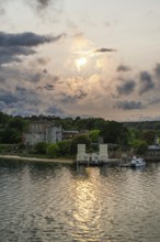 Sunset over Brownsea Castle, Brownsea Island, Poole, Dorset, England, United Kingdom