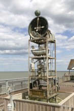 Water clock on the pier at Southwold, Suffolk, England, UK invention by Tim Hunkin