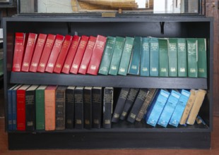Lloyds Register of Ships books, The Sailors Reading Room, Southwold, Suffolk, England, UK
