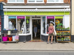 St Elizabeth Hospice charity shop, High Street, Southwold, Suffolk, England, UK