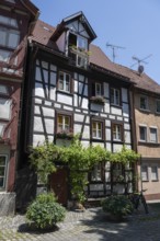 Historisches Fachwerkhaus in der Altstadt von Esslingen am Neckar, Landkreis Esslingen,