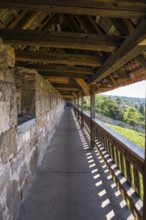 The Seilergang, historic defence wall, viewpoint, Esslingen Castle, Esslingen am Neckar, Esslingen