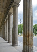 Kolonnadenhof - Colonnades on Berlin's Museum Island with Fernsehturm TV Tower, Germany