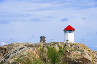 Lighthouse in the harbour of Lysekil, BohuslÃ¤n, VÃ¤stra Götalands lÃ¤n, Sweden, Scandinavia