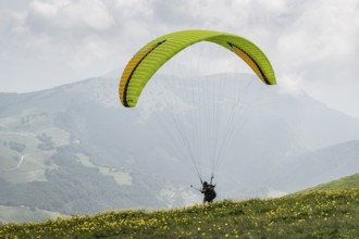Paraglider, Monte Baldo, Veneto, Italy