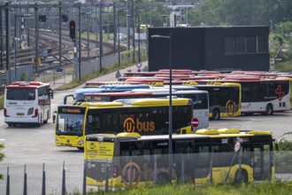 Waiting area for night buses at Utrecht Centraal railway station, Netherlands
