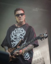 Synyster Gates (Brian Elwin Haner Jr.), guitarist of Avenged Sevenfold live at the Zitadelle