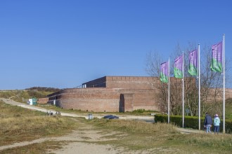 Fort Napoleon, polygonal fort of the Napoleonic era in the dunes at Ostend, Oostende, West