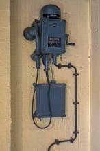 German WWII telephone in bunker at WW2 Saltzwedel-neu Battery, Raversyde Atlantikwall, Atlantic