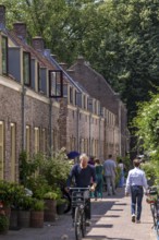 Utrecht city centre, Lange Rozendaal, small side street with residential buildings Netherlands