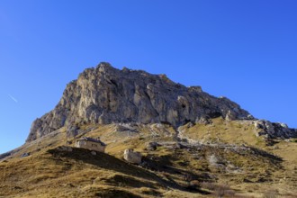 Chapel on the Pordoi Pass, Pordoi Pass, Veneto, Dolomites, Italy