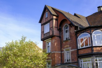 Brick villas, Coburg, Upper Franconia, Franconia, Bavaria, Germany