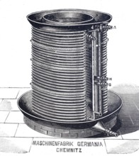 Brewery, cylinder sprinkler cooling apparatus from the Germania machine factory in Chemnit,