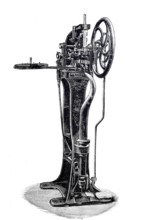 Shoemaker, shoemaker, wooden nail machine by Robert Kiehle, digitally improved reproduction of a