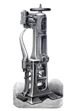 Shoemaker, shoemaker, sole sewing machine by Robert Kiehle, around 1870, digitally improved