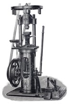 Shoemaker, shoemaker, heel press and nailing machine by Robert Kiehle, around 1870, digitally