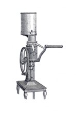 Dairy industry, butter production, baby separator, around 1860, digitally improved reproduction of