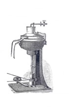 Dairy industry, butter production, Laval separator, around 1860, digitally improved reproduction of