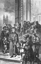 Martin Luther proposes the 95 theses to the castle church in Wittenberg, October 31, 1517, 16th