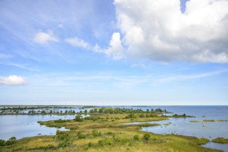Panoramic view of a seascape of the Gulf of Bothnia Baltic Sea from the Saltkaret Norra Vallgrund