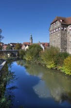 Wenzelburg, Laufer Kaiserburg, built around 1350, Lauf an der Pegnitz, in the back the Johannis