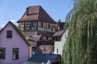 The Judenturm, former part of the city wall 1430, Höllgasse, Lauf an der Pegnitz, Middle Franconia,