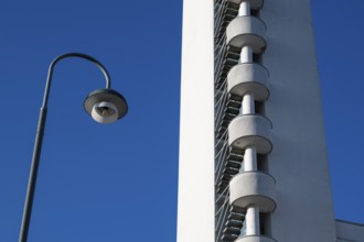 Street lamp, tower with external staircase, Olympic Stadium, architects Yrjö Lindegren and Toivo