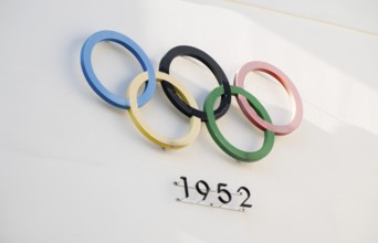 Olympic Rings 1952, Olympic Stadium or Finnish Olympic Stadium, architects Yrjö Lindegren and Toivo