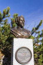 Bust of King Ludwig II of Bavaria on the Ducal Estate, Alps, Upper Bavaria, Germany