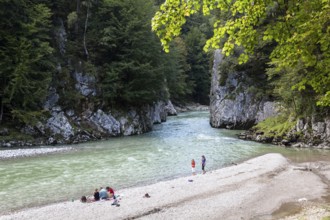 Tiroler Ache near the Maria Klobenstein pilgrimage church, Kössen municipality, Tyrol, Austria